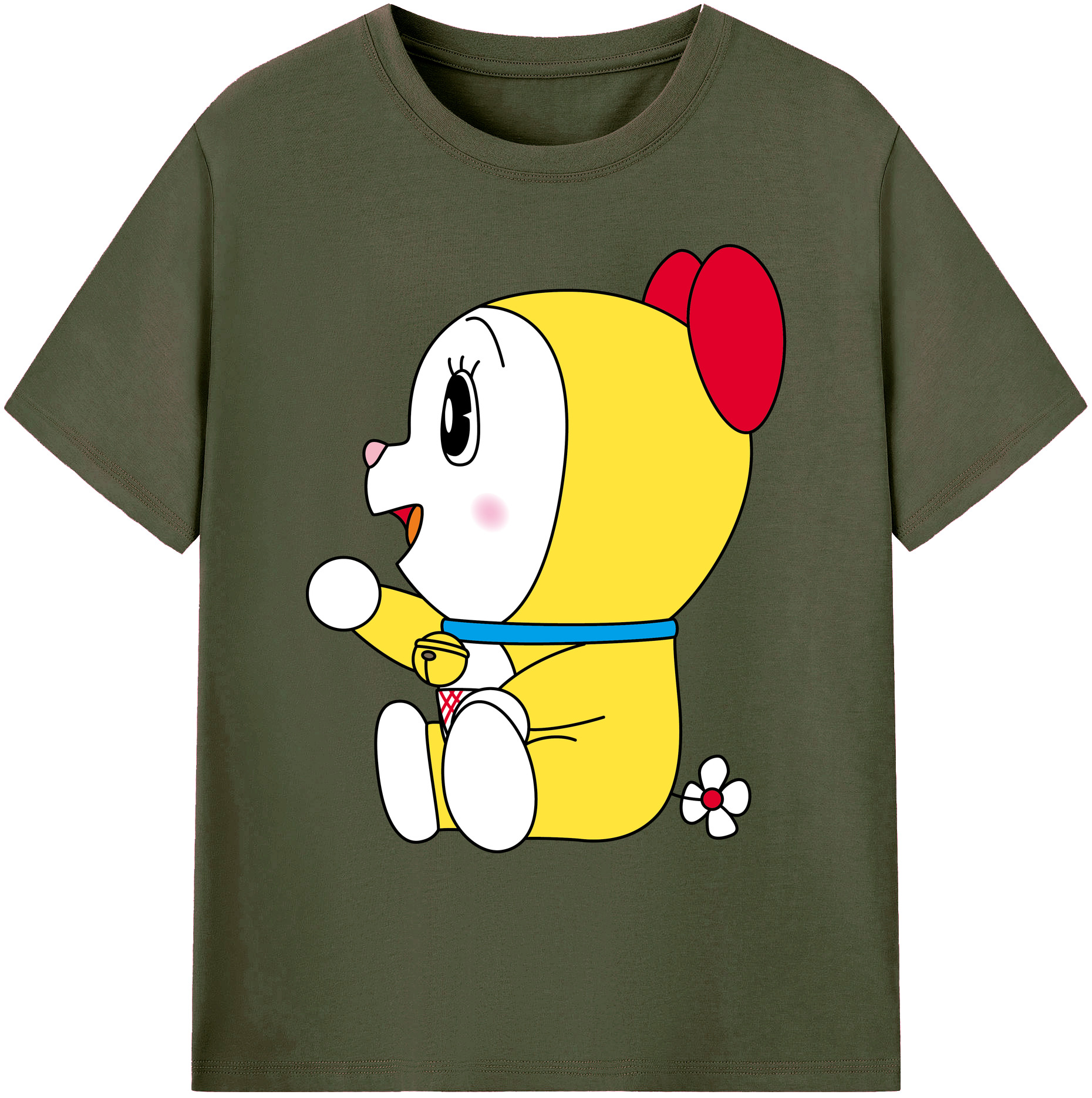 （画像用） ドラえもん ドラミ Doraemon Dorami 綿100％ メンズ半袖Tシャツ｜肌触りやわらか＆通気性